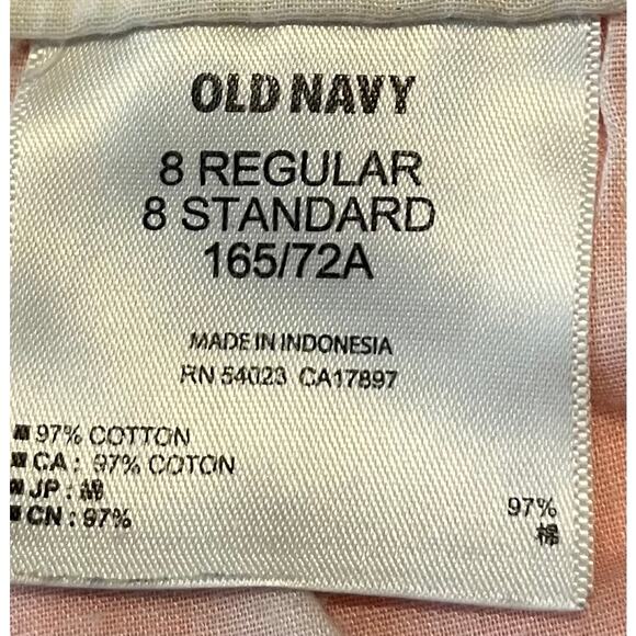 OLD NAVY MID-RISE, CUFFED SHORTS, WOMENS, 8 REG., PEACH, BUTTON & ZIP CLOSURE - Picture 11 of 12